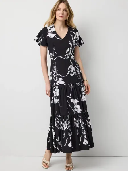 Petite Tiered Midi Dress